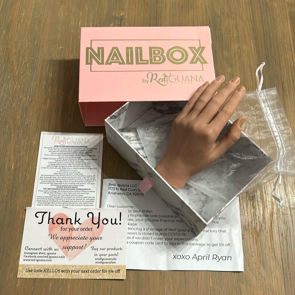 Practice hand by Red Iguana, Nail Box